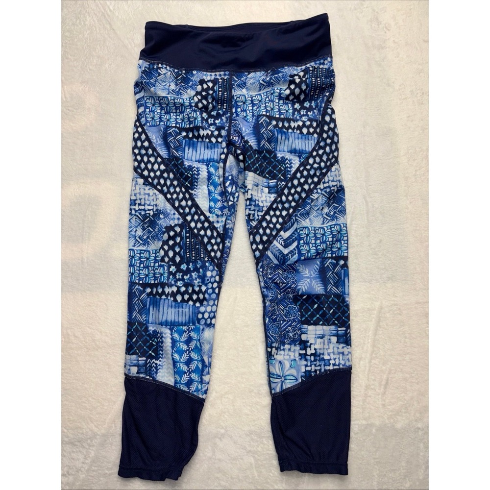 Tommy Bahama women's leggings size small petite blue design Back Pocket